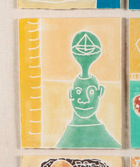 "Scratch Music" Set of 9 Woodcuts in Colors by Robin Winters