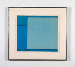 "Three Blues" Lithograph in Colors by Ludwig Sander