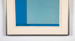 "Three Blues" Lithograph in Colors by Ludwig Sander