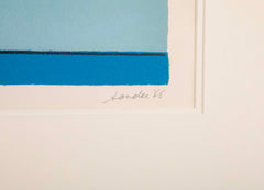 "Three Blues" Lithograph in Colors by Ludwig Sander
