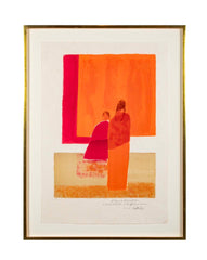 "Ozumba Market" Lithograph by Bernard Cathelin