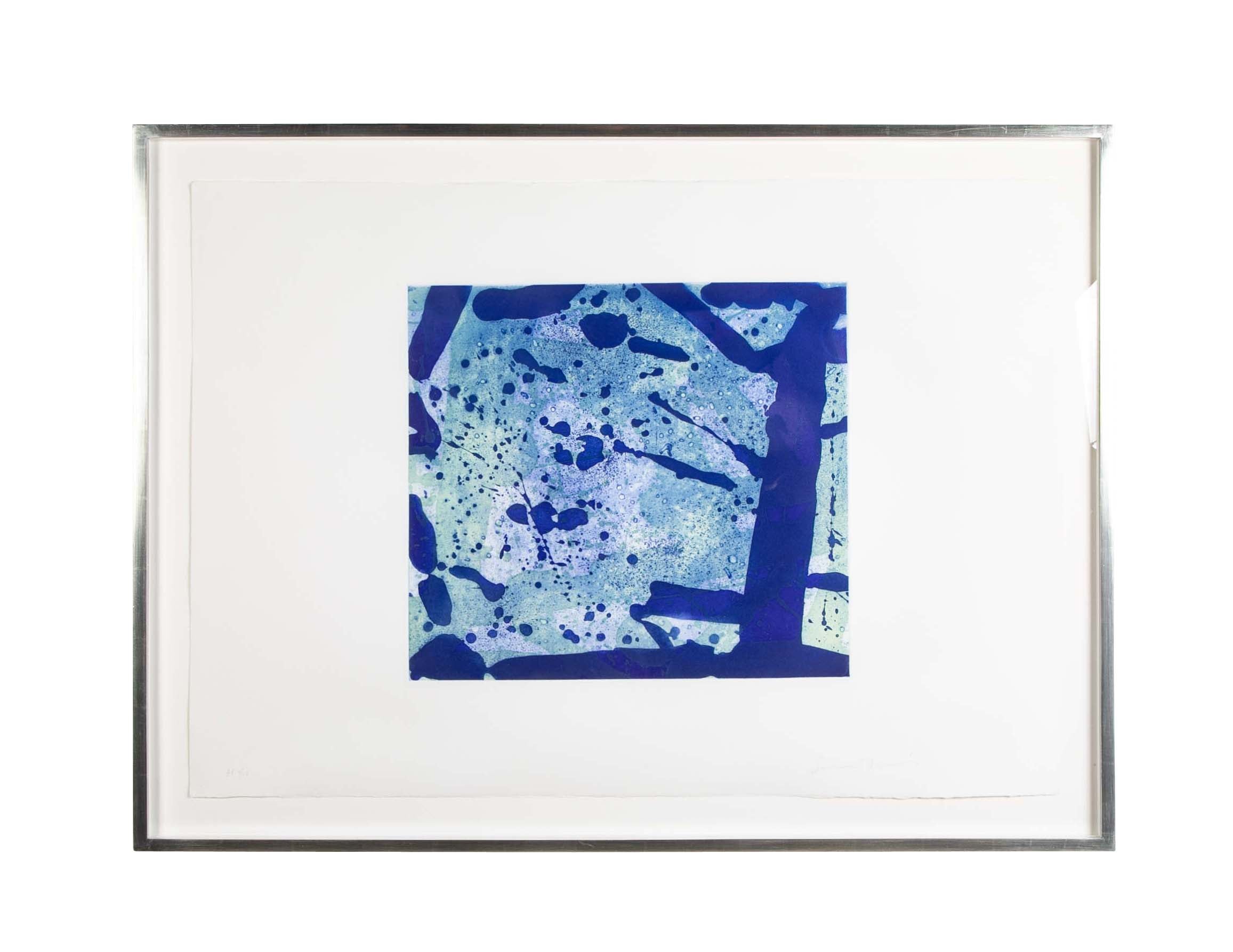 Artists' Proof "Green Coral" Aquatint in Colors by Sam Francis