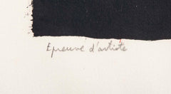 "Grande Nature Morte Rouge et Noir aux Kakis" Lithograph in Colors by Bernard Cathelin