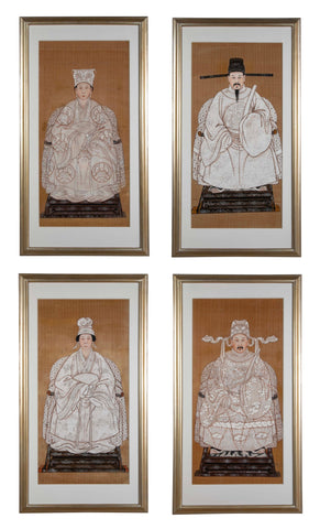Set of Four Framed 19th Century Ancestor Prints