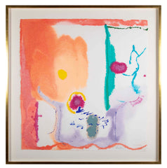 "Beginnings" Screenprint in Colors by American Abstract Artist Helen Frankenthaler