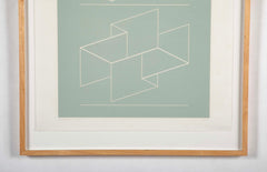 "White Embossing on Gray VI", by Josef Albers