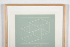 "White Embossing on Gray VI", by Josef Albers