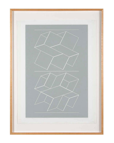 "White Embossing on Gray VII", by Josef Albers