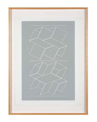 "White Embossing on Gray VII", by Josef Albers