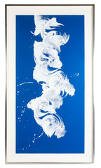 Jamie ( James ) Nares Screenprint in Colors on Blue Field