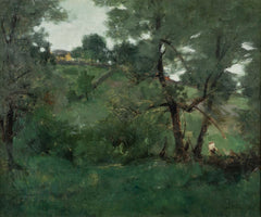 "Farm Scene" Oil on Canvas by American Artist Julian Alden Weir