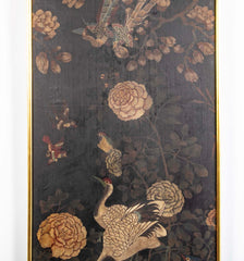Set of 4 Chinese Late 18th/Early 19th Century Framed Silk Painted Panels
