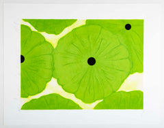 "Six Greens" Screenprint on Paper by Donald Sultan