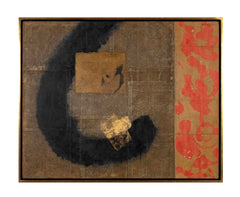 "Yugiri Son of Genji" Oil Collage on Canvas by Yutaka Ohashi