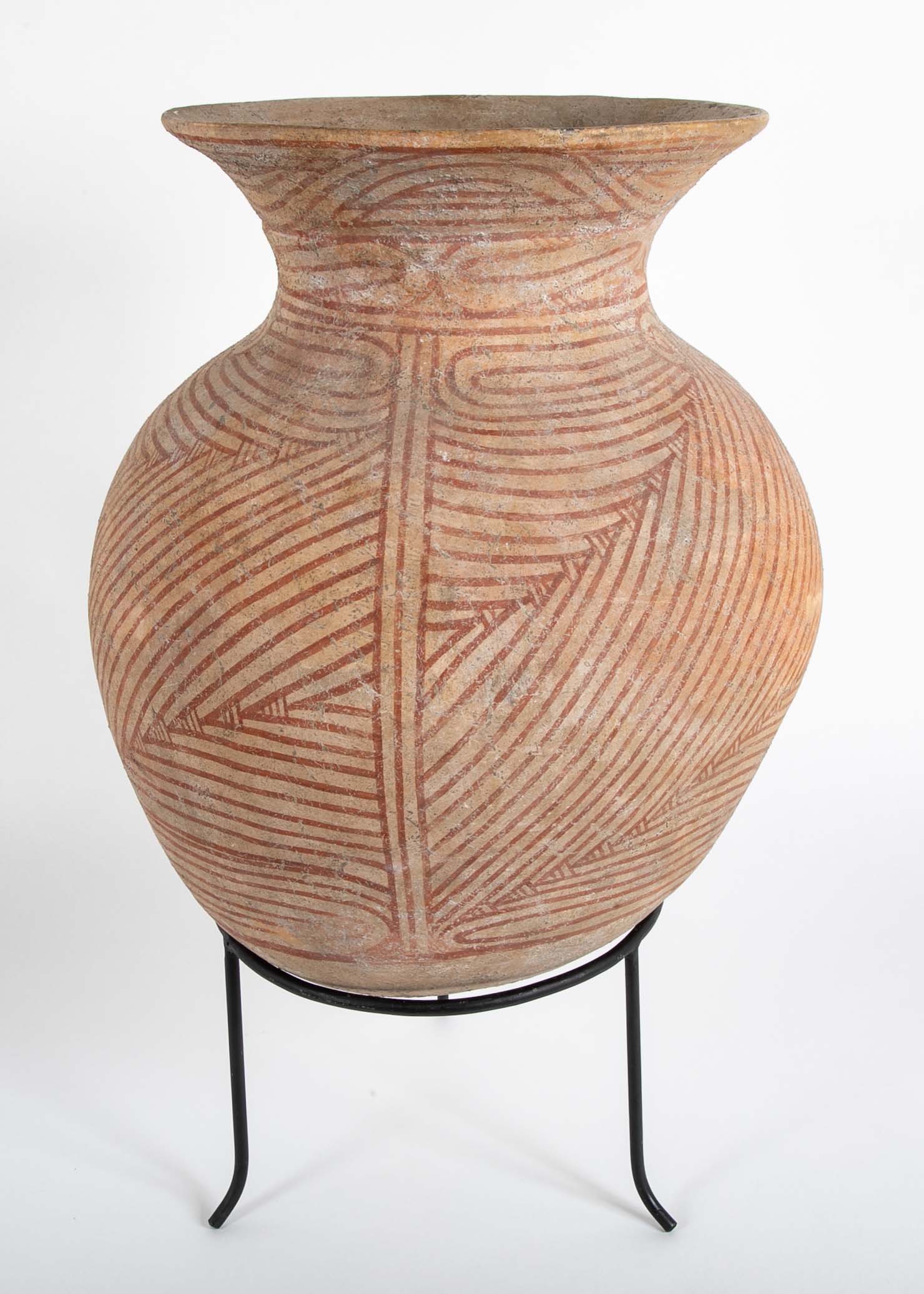 Thai "Ban Chiang" Pottery Vessel On Stand