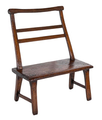 English 19th Century Plank Seat Joined Elm Bench