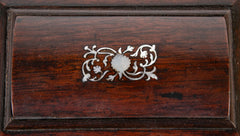 A Regency Sarcophagus Mahogany & Mother-of-Pearl Inlaid Box
