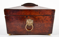 A Regency Sarcophagus Mahogany & Mother-of-Pearl Inlaid Box