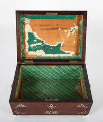 A Regency Sarcophagus Mahogany & Mother-of-Pearl Inlaid Box