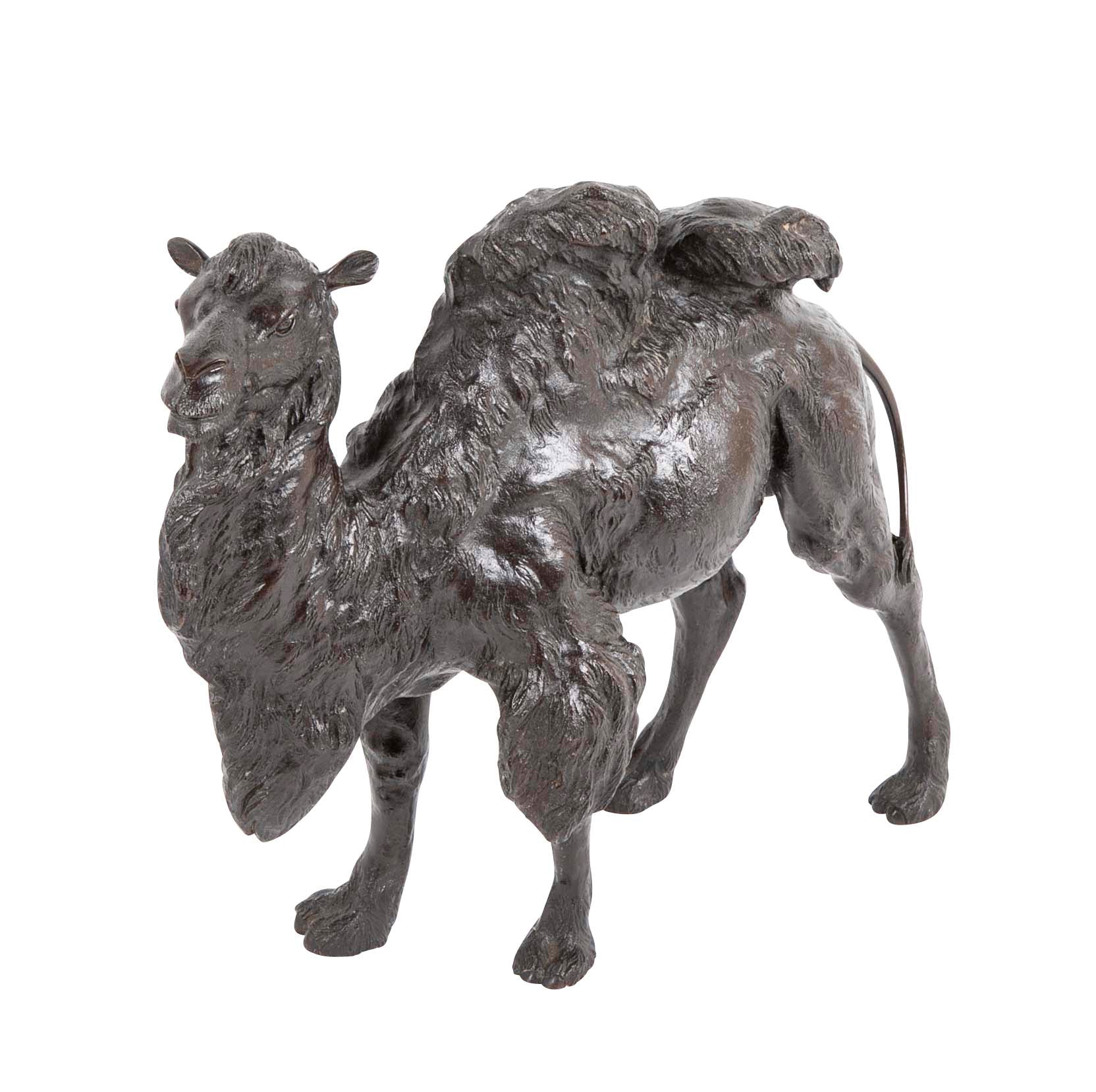 Japanese Meiji Period Bronze Bactrian Camel by Genryusai Seiya