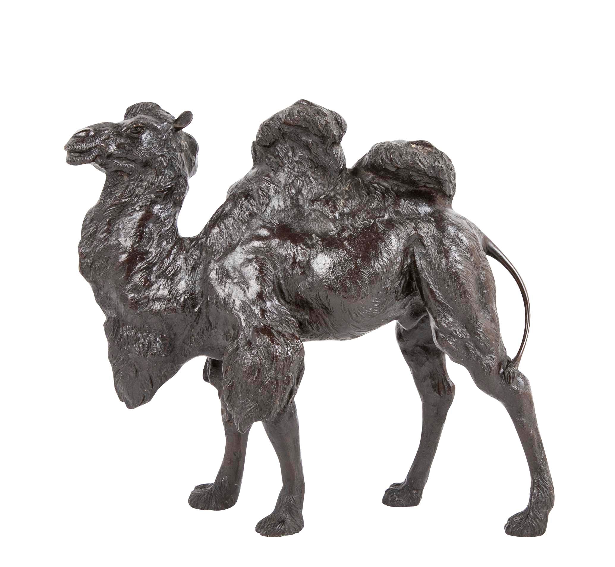 Japanese Meiji Period Bronze Bactrian Camel by Genryusai Seiya