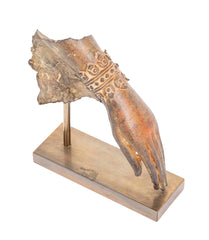 Cast Iron Buddha Hand With Bracelet Motif