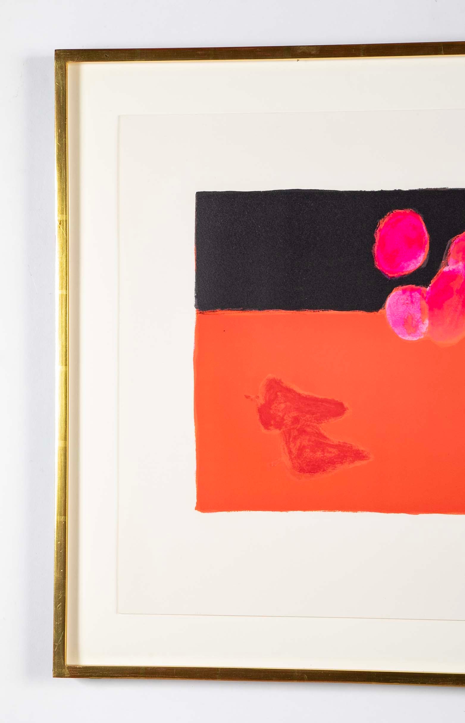 Bernard Cathelin "Bouquet de Roses Au Vase de Moustiers 2" Lithograph