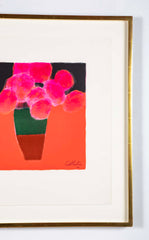 Bernard Cathelin "Bouquet de Roses Au Vase de Moustiers 2" Lithograph