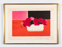 A Bernard Cathelin Lithograph "Hortensias et Poivrons"