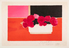 A Bernard Cathelin Lithograph "Hortensias et Poivrons"