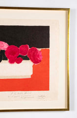 A Bernard Cathelin Lithograph "Hortensias et Poivrons"