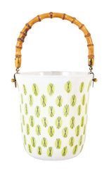 Bamboo Handled Ceramic Bucket