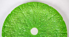 Set of 2 Lettuce Ware Plate with Clear Center
