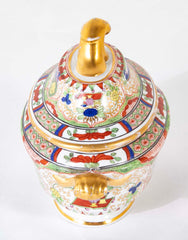 Pair of Worcester "Dragons in Compartments" Covered Sauce Tureens