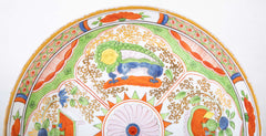 A Shallow Worcester Porcelain "Dragons in Compartments" Bowl