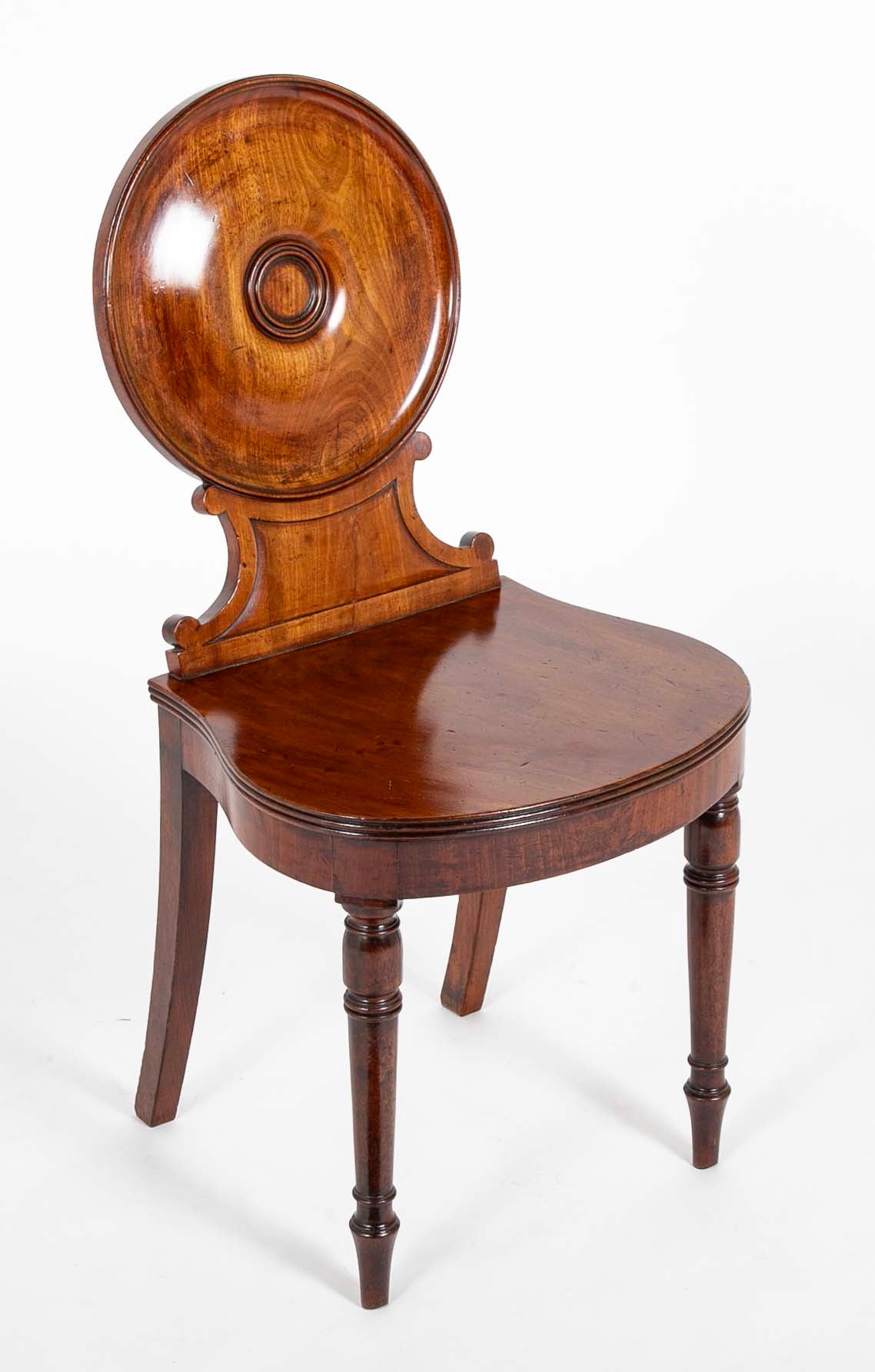 Early 19th Century English Mahogany Hall Chair