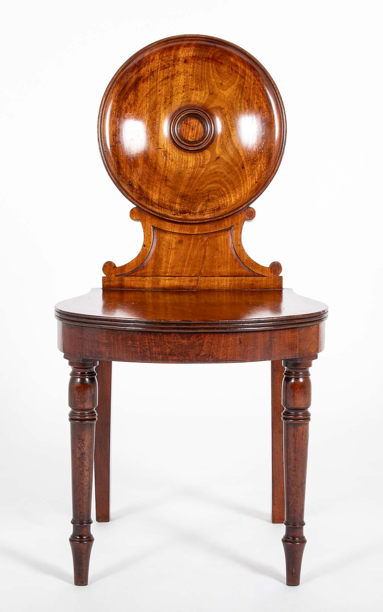 Early 19th Century English Mahogany Hall Chair