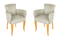 Pair of Jean Pascaud Upholstered Armchairs