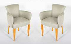 Pair of Jean Pascaud Upholstered Armchairs