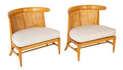 Pair of Caned Back Slipper Chairs by J. Lubberts & L. Mulder for Tomlinson