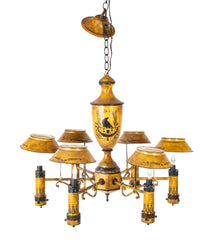Charming Five Light French Tole Chandelier