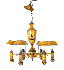 Charming Five Light French Tole Chandelier