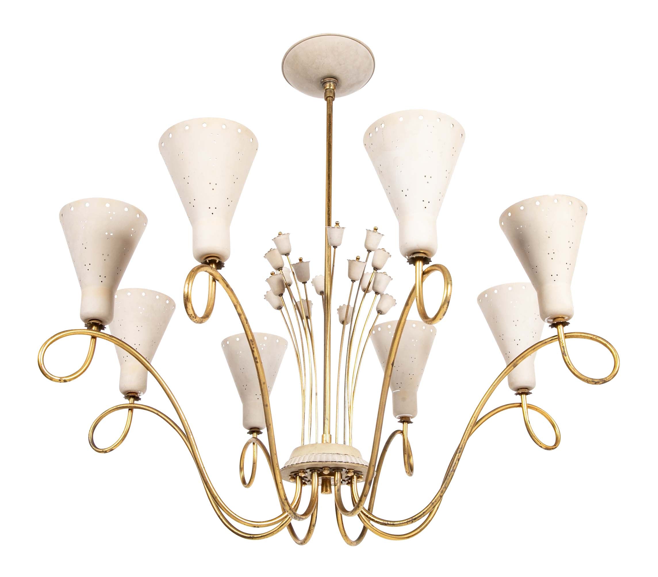 Mid-Century Chandelier by Paavo Tynell for Lightolier