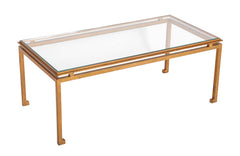 Roger Thibier (1926-2001) Attributed Glass Top Table