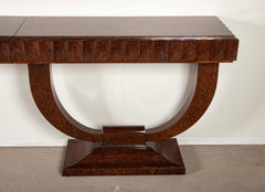 Specially Commissioned Dual Purpose Pair of Palmwood Console Tables and/or Palmwood Serving Table, after E.J. Ruhlmann, Art Deco Style