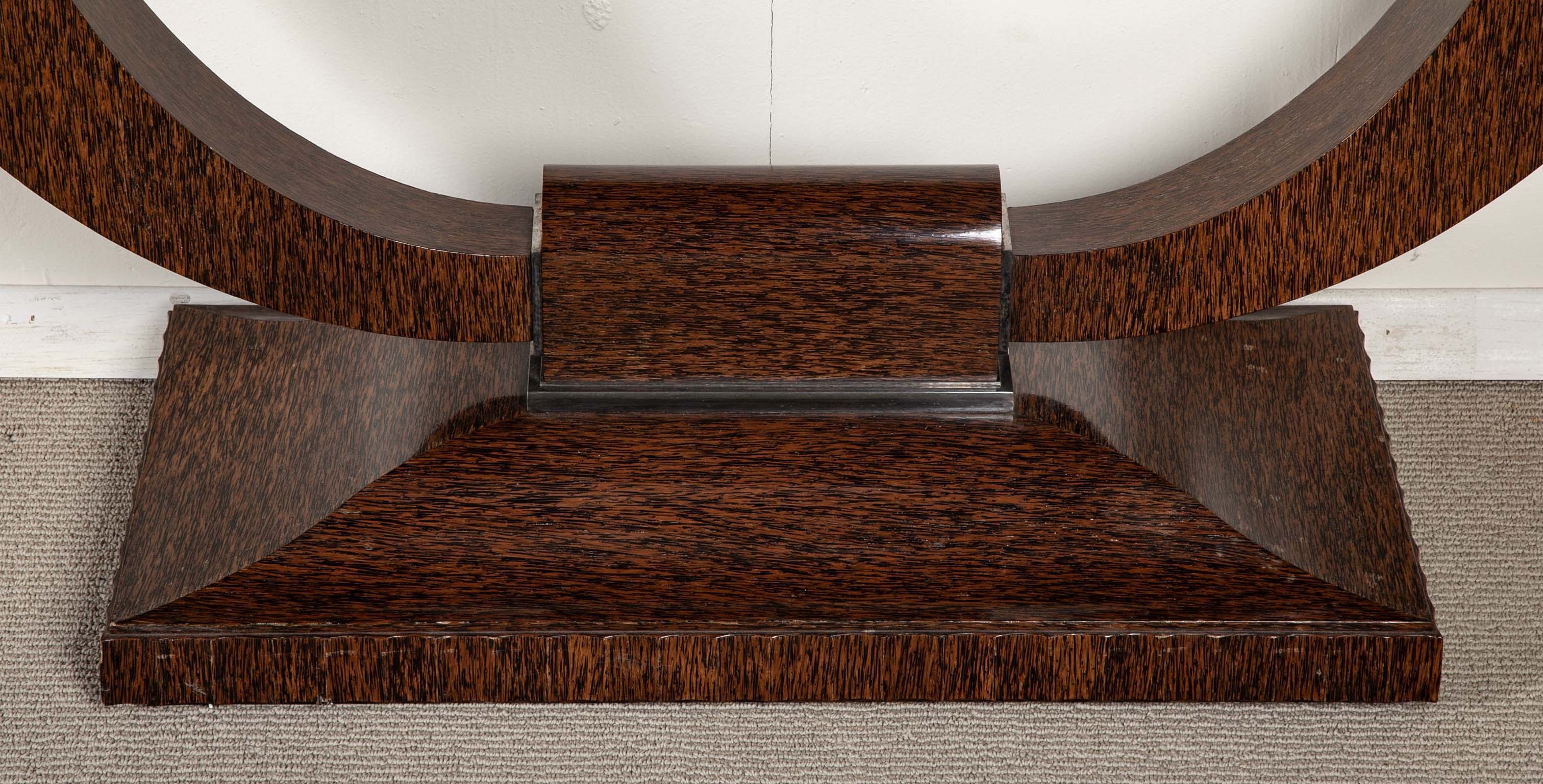 Specially Commissioned Dual Purpose Pair of Palmwood Console Tables and/or Palmwood Serving Table, after E.J. Ruhlmann, Art Deco Style