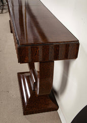 Specially Commissioned Dual Purpose Pair of Palmwood Console Tables and/or Palmwood Serving Table, after E.J. Ruhlmann, Art Deco Style