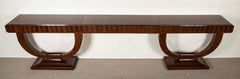 Specially Commissioned Dual Purpose Pair of Palmwood Console Tables and/or Palmwood Serving Table, after E.J. Ruhlmann, Art Deco Style