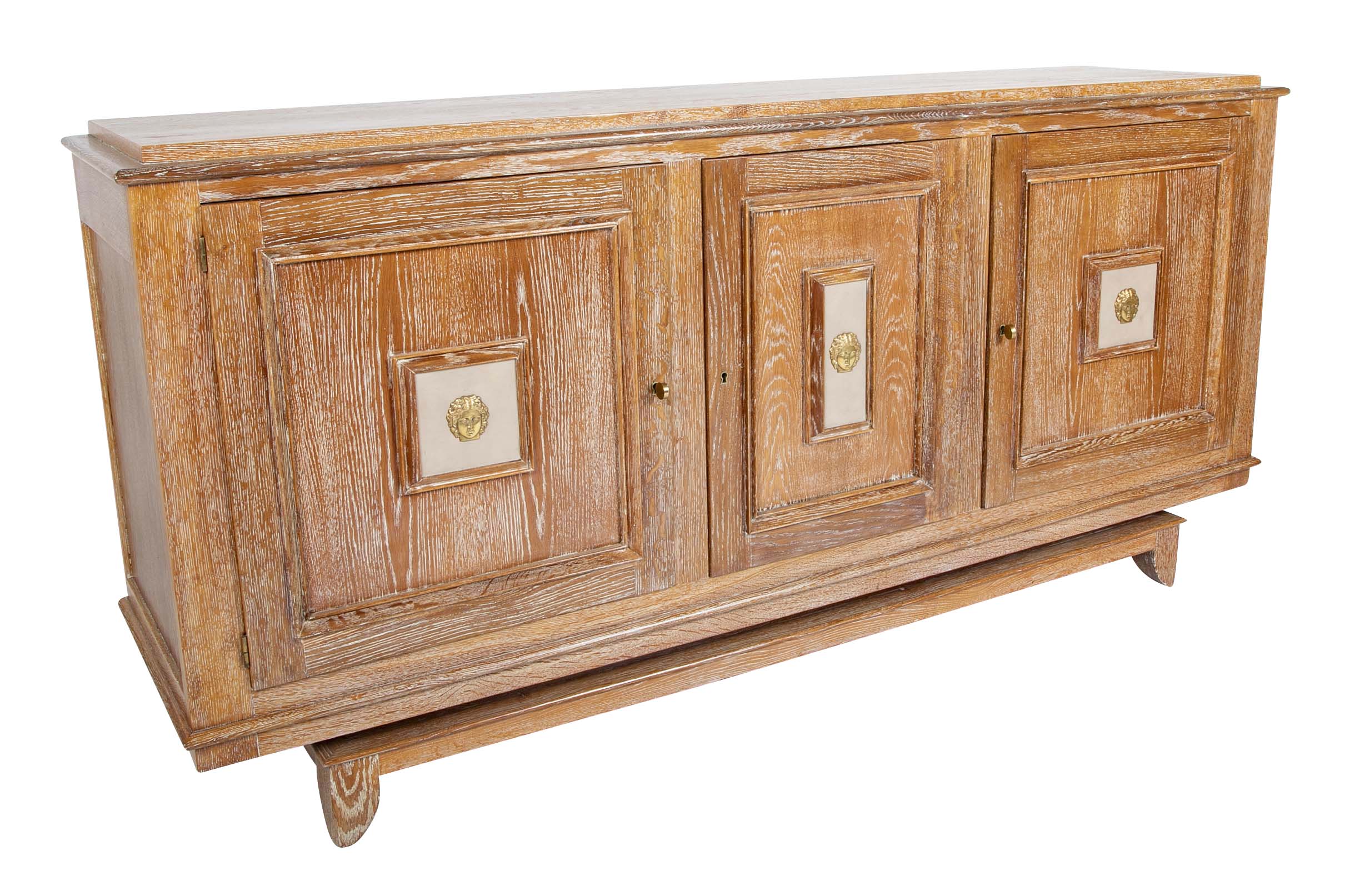 A Cerused Oak Credenza in the Manner of Andre Arbus