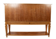 Jean Pascaud Blond Mahogany Credenza with Ormolu Sun Masks by Vadim Androusou